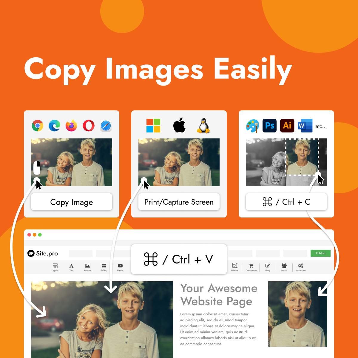 Copy images easily